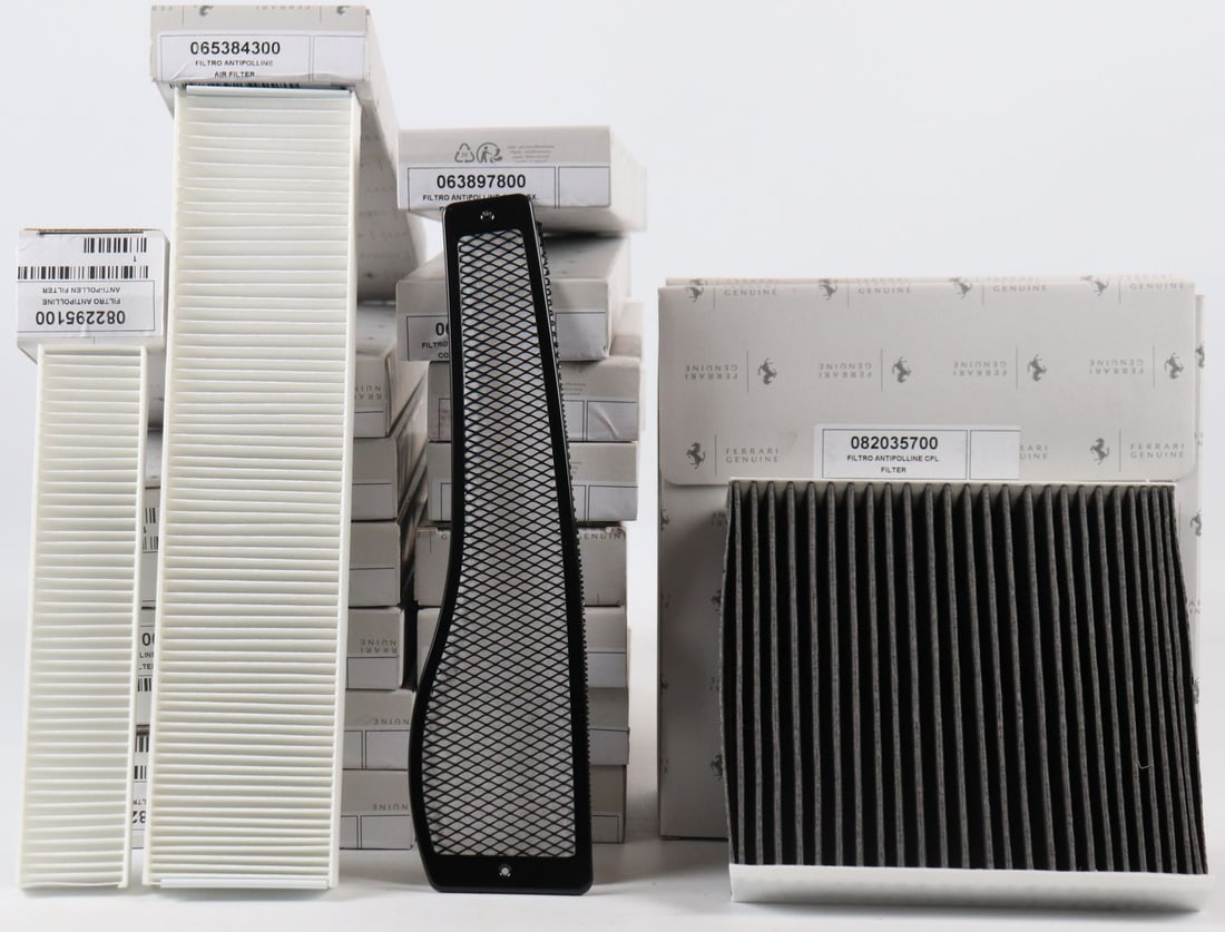 Ferrari 22x Air Filters for Models from the 2010s: Part numbers: 82295100, 82035700, 63897800, 65384300, 241531, each in original packaging