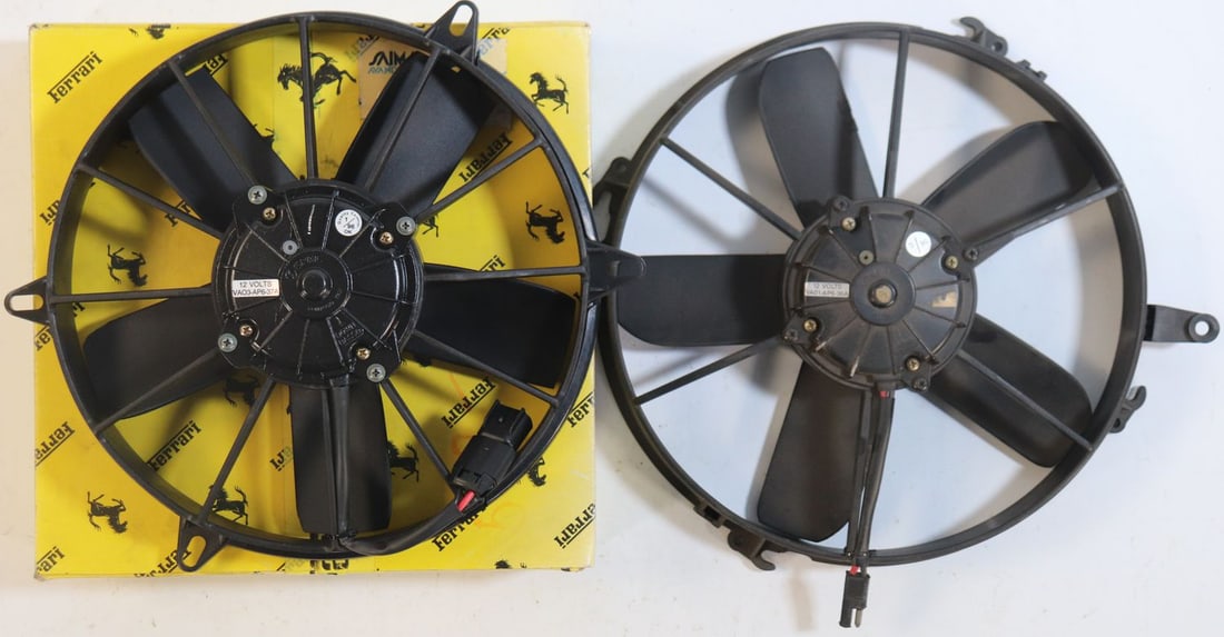 Ferrari 2x Electric Fan NOS for Type 512 TR / M: Part number: 147710, 1x in original packaging