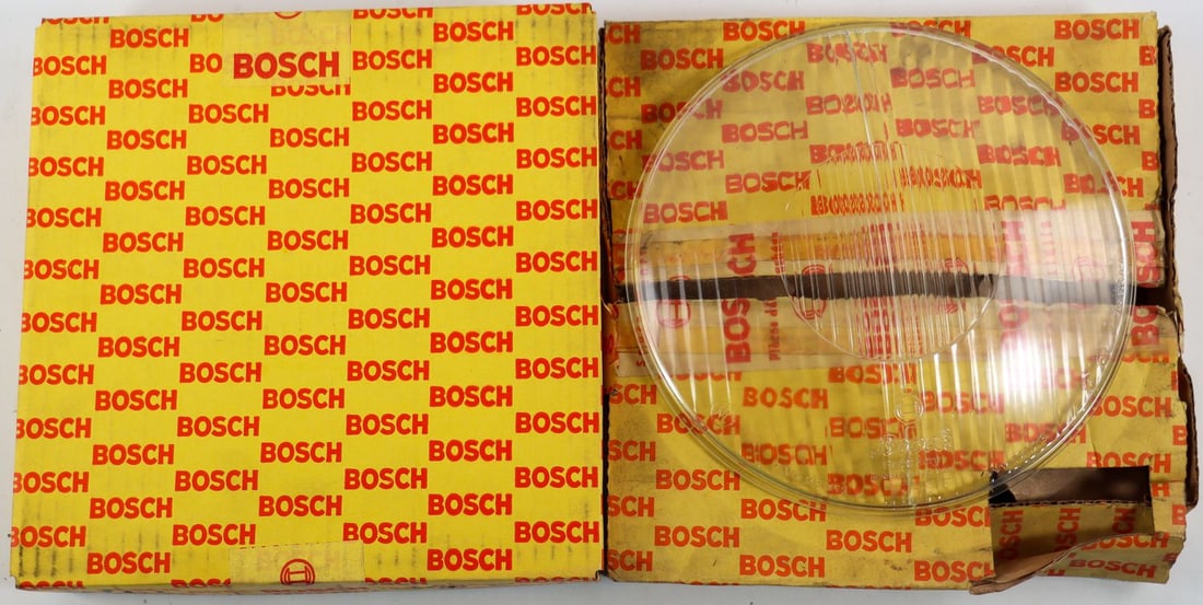 Mercedes-Benz 2x Headlight Lens NOS for Type 300S: Manufacturer: Bosch, in original packaging, D: 22 cm