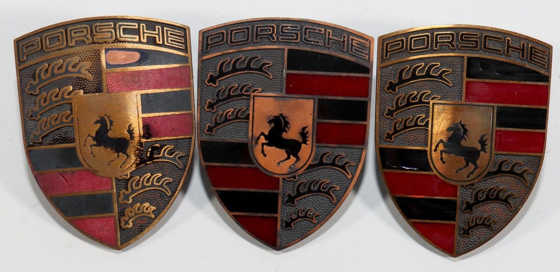 Porsche 3x Factory Prototype Emblem: Used