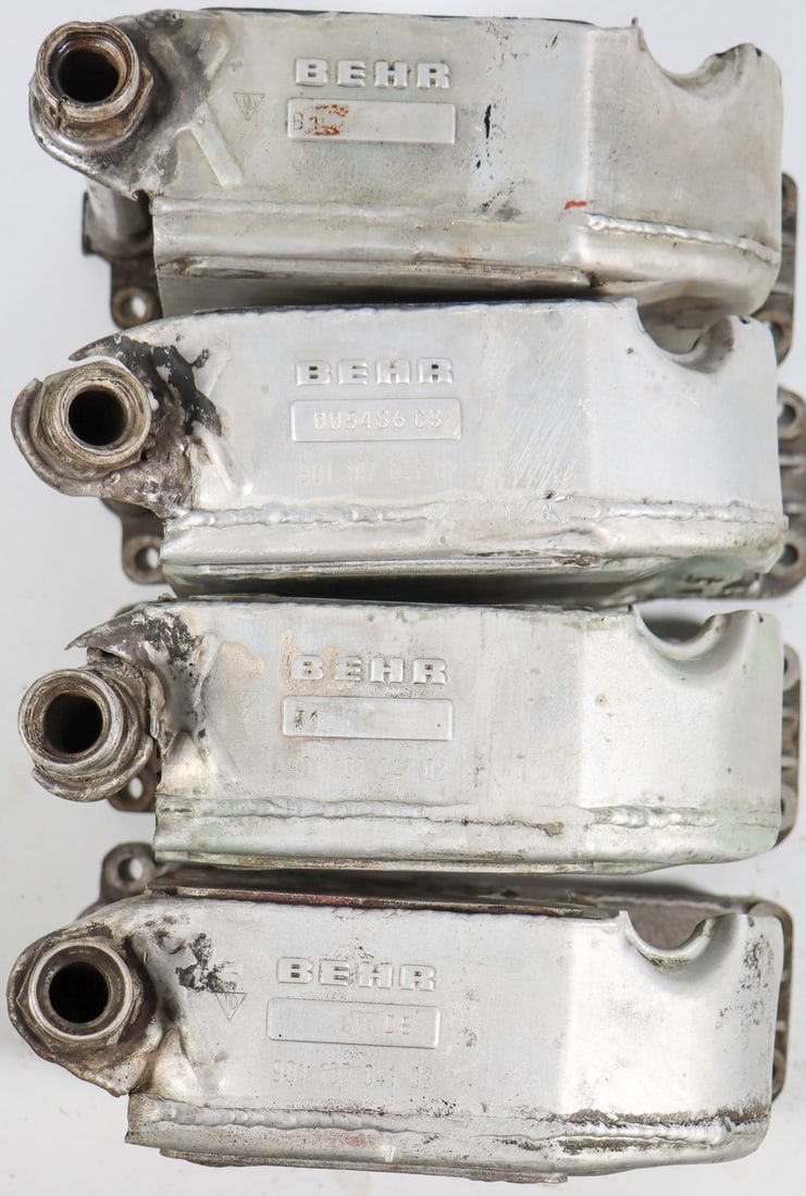 Porsche 4x Oil Cooler for Type 911 SWB: Part no. 901.107.041.02, Manufacturer: Behr, used