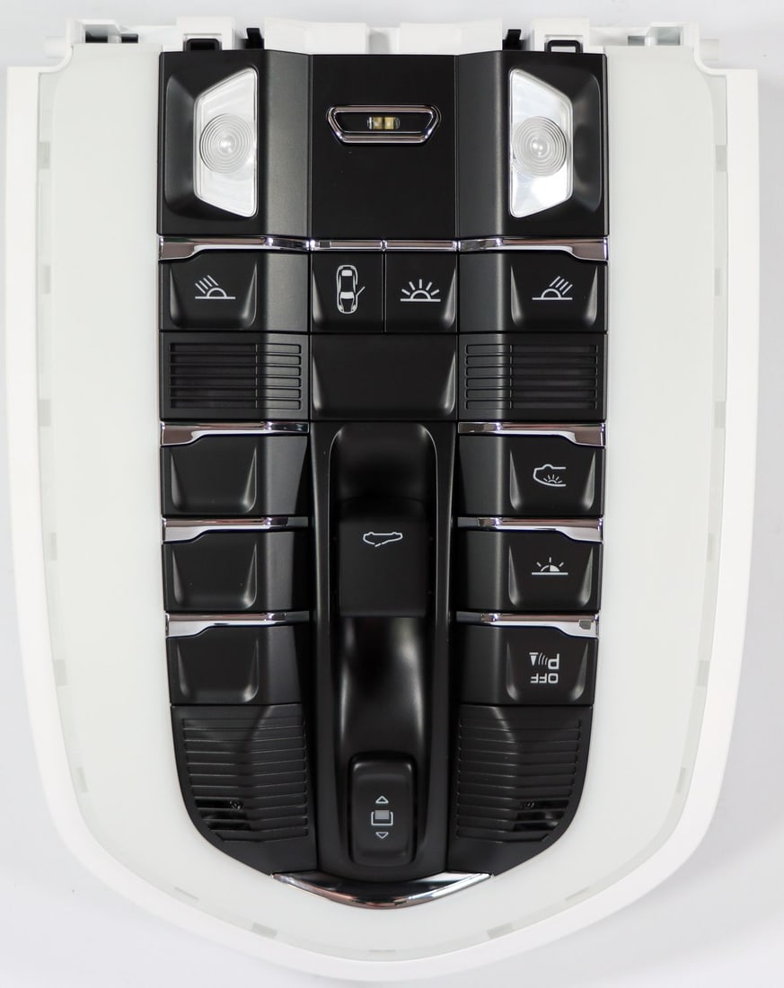 Porsche Roof console for Macan: Part no. 000.043.989.61, Color: White, NOS