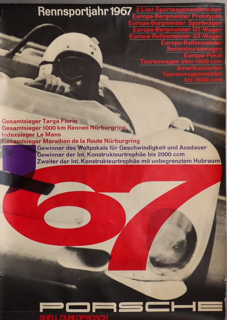 Porsche Poster 'Rennsportjahr 1967' (1 of 1)
