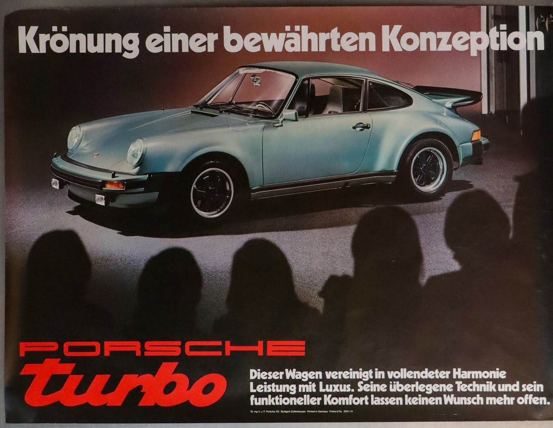 Porsche Poster 'Krönung einer bewährten Konzeption – Porsch: 76x101cm