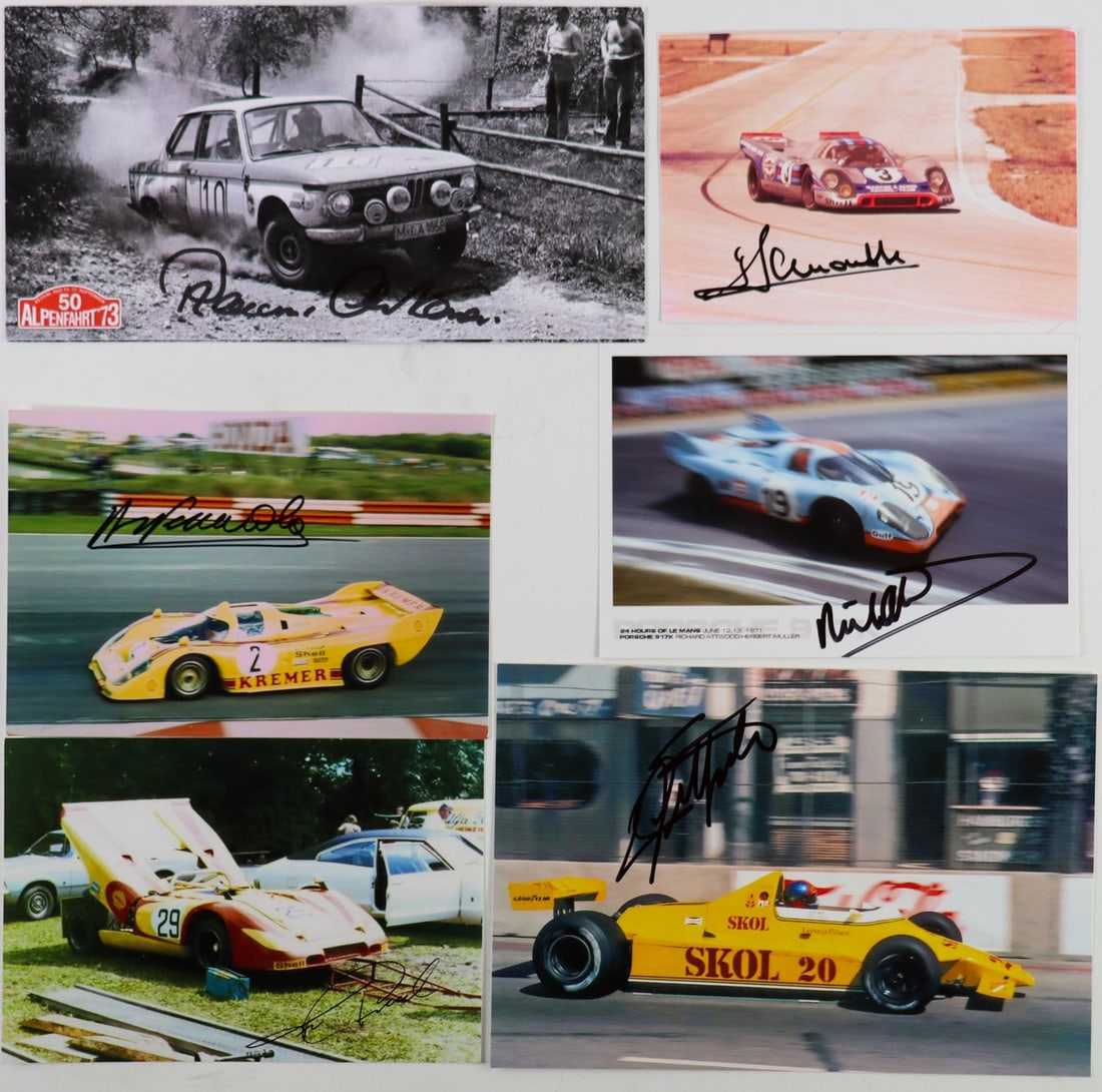 Autogramm 6 Original Signatures from Racing Drivers (1 of 1)