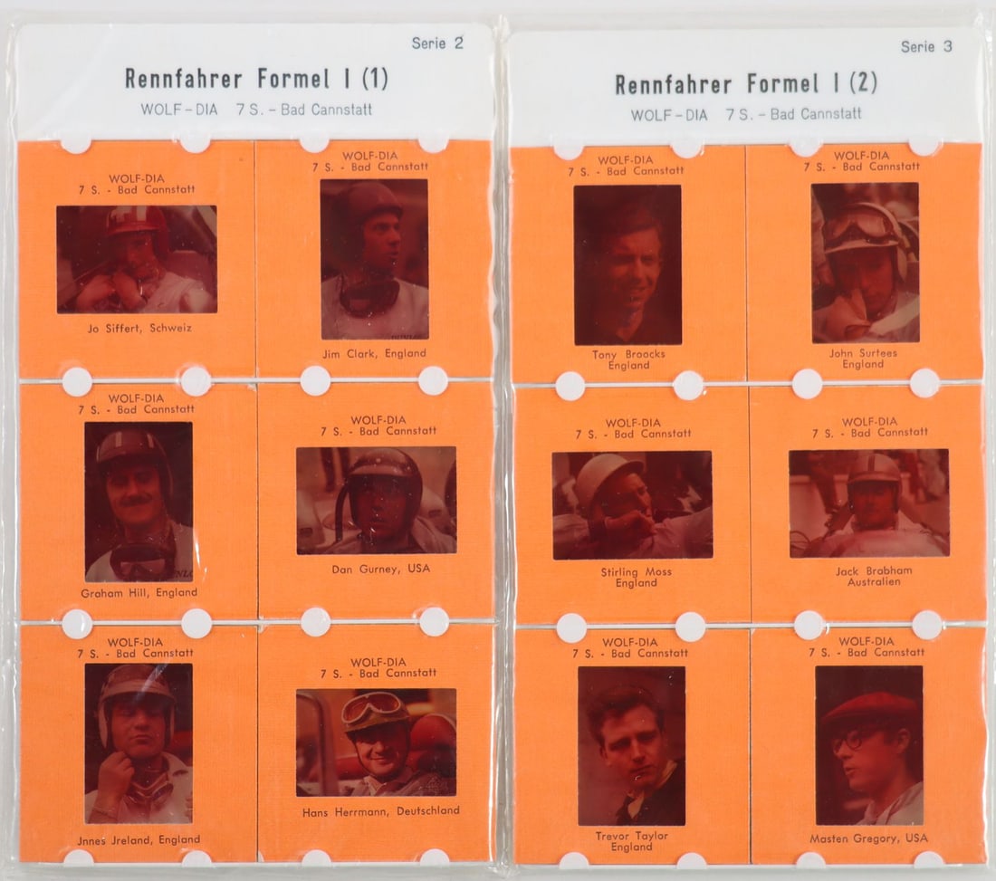 Automobilia 12 slides Formula 1 drivers (1 of 1)