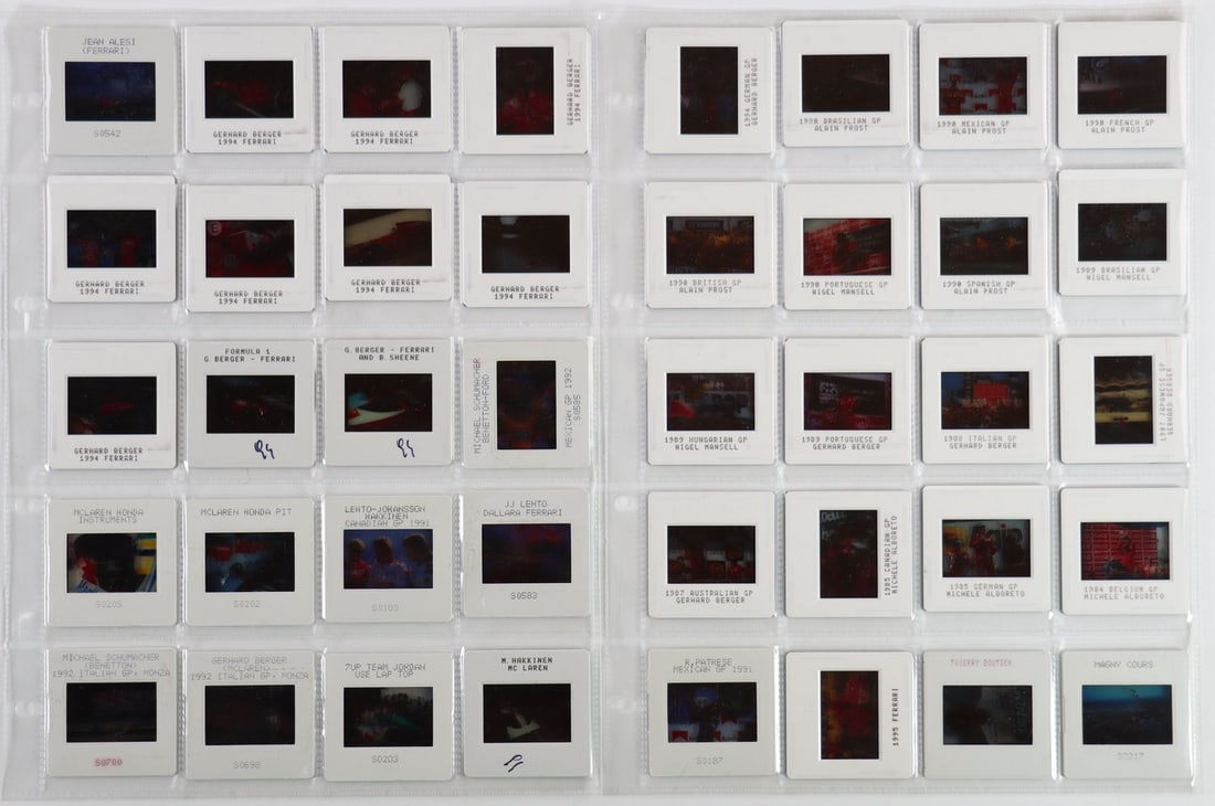 Automobilia 40 SLIDES Formula 1 1990s (1 of 1)