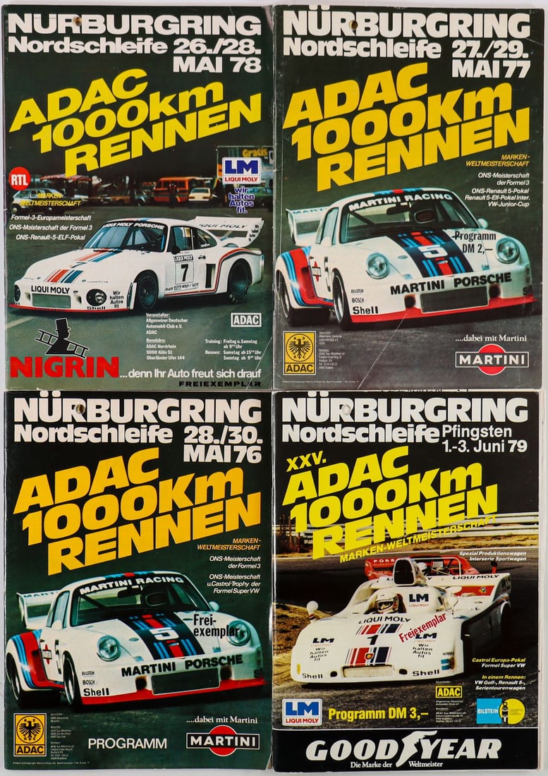 Automobilia 4x Racing Program 1000 km Race Nürburgring 1976 (1 of 1)