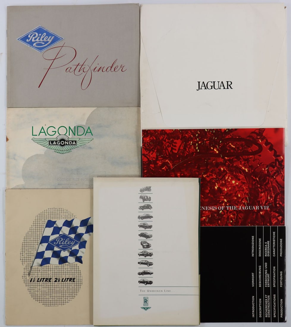 Automobilia 5-piece brochures / press kits from British man (1 of 1)