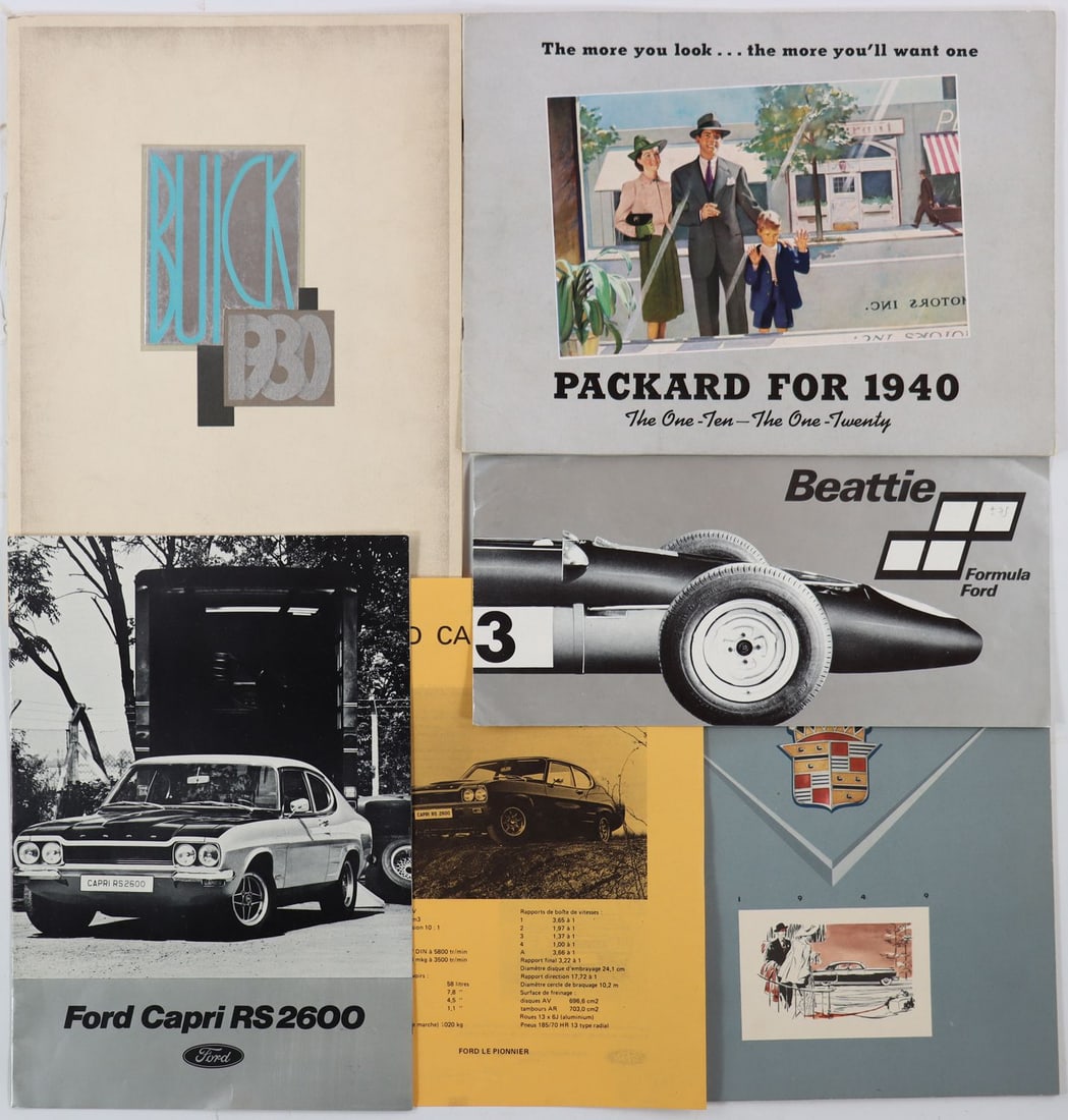 Automobilia 5-piece brochures from American manufacturers f (1 of 1)