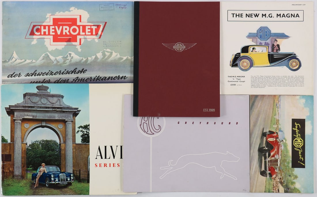 Automobilia 6 brochures from American manufacturers from th (1 of 1)