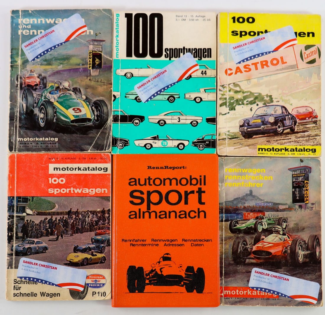 Automobilia 6-Piece Engine Catalog/RennReport from the 1960 (1 of 2)