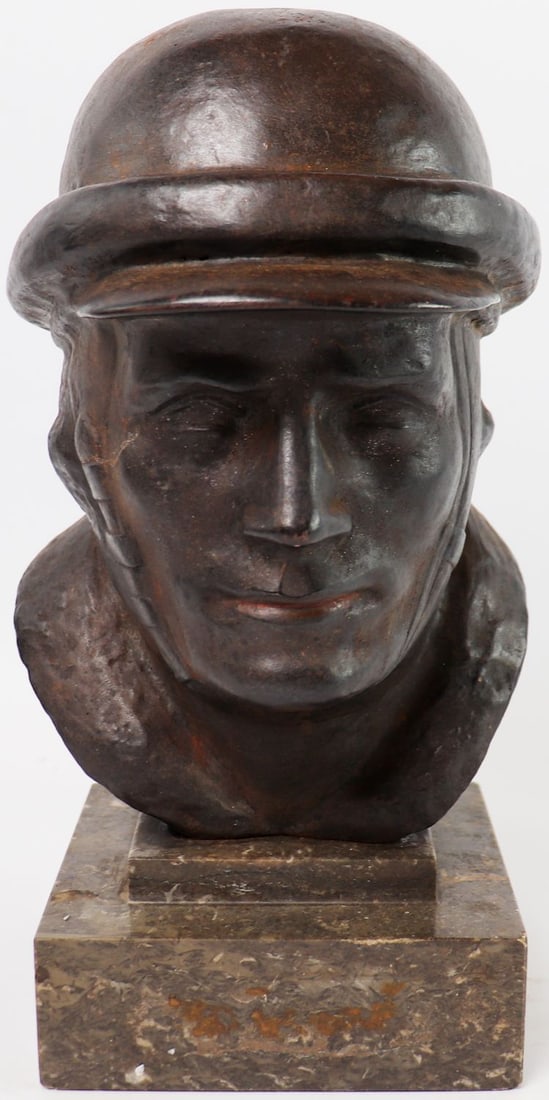 Automobilia Bronze bust from circa the 1920s (1 of 2)