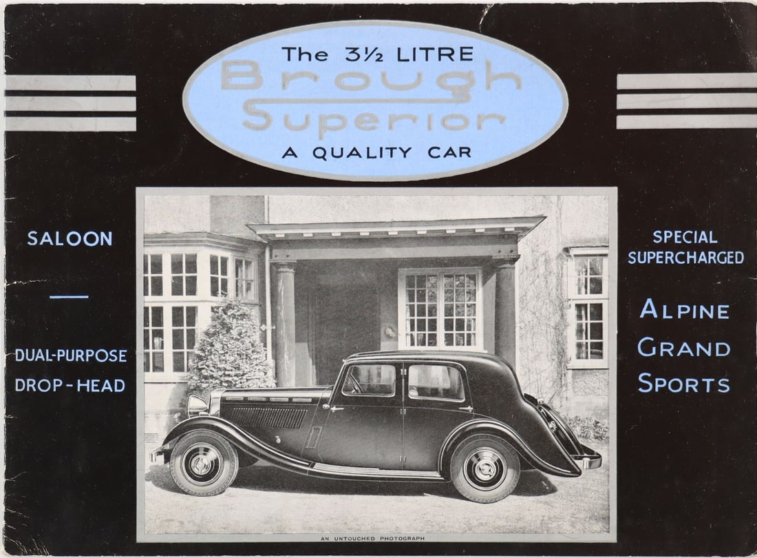 Automobilia Brochure 'The 3 1/2 Brough Superior A Quality C (1 of 3)
