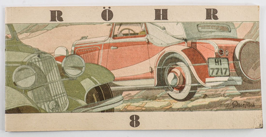Automobilia Brochure Röhr 8 (1927–1934): 16 pages, German