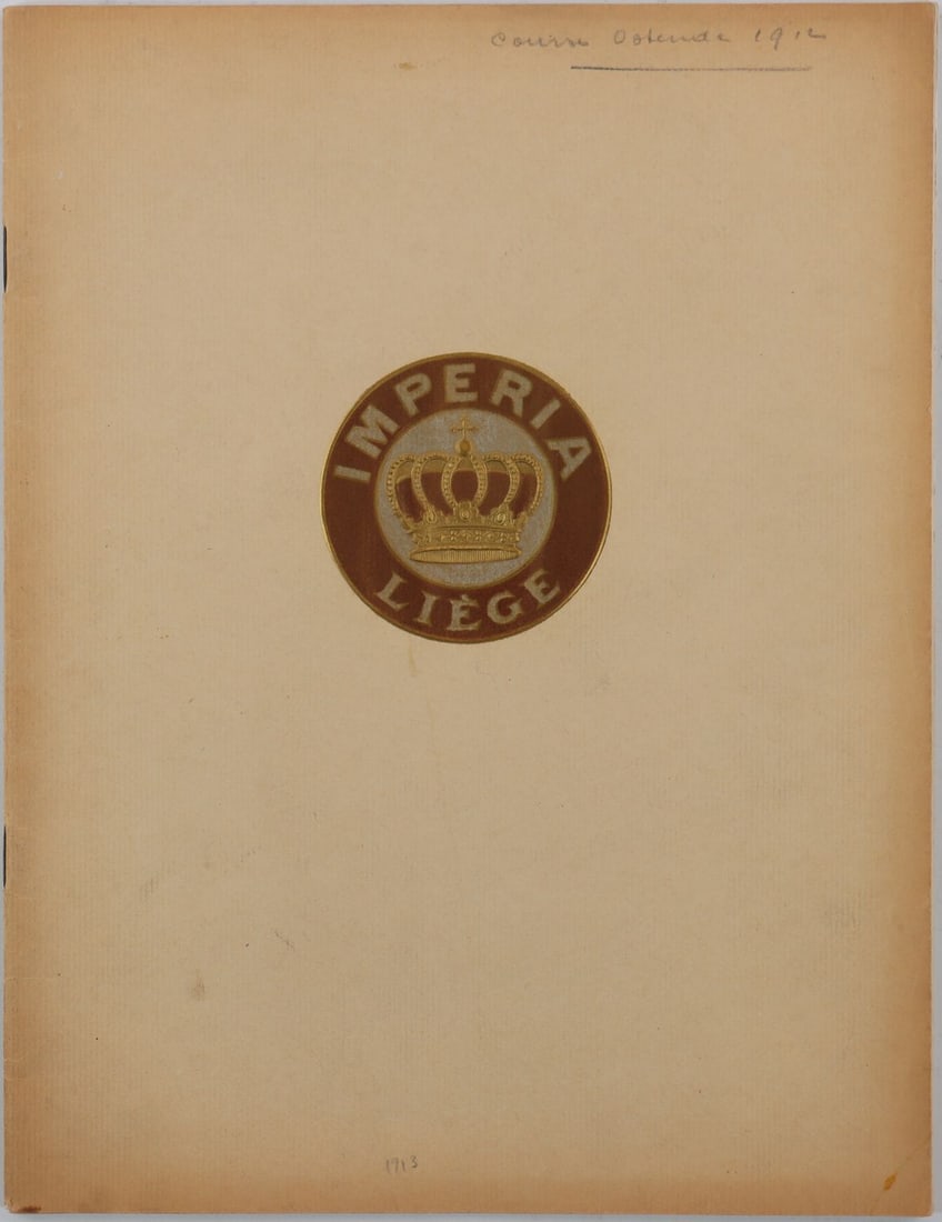 Automobilia Deluxe Catalog Imperia Liege 1911: French, 36 pages
