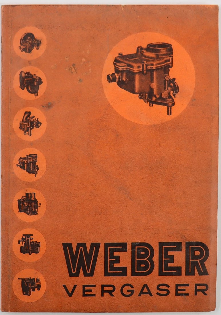 Automobilia Weber Carburetor Manual 1949: Among others for Lancia Artena, Ardita, Appia, Aprilia, with success table of the year 1948: Ferrari, Maserati, Alfa Romeo, Stanguellini, Cisitalia