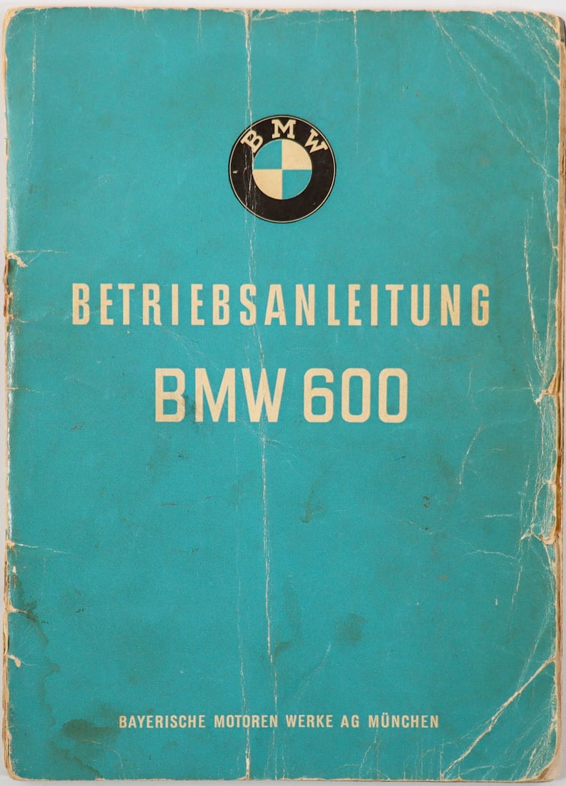 BMW Owner's Manual BMW 600 (1 of 2)