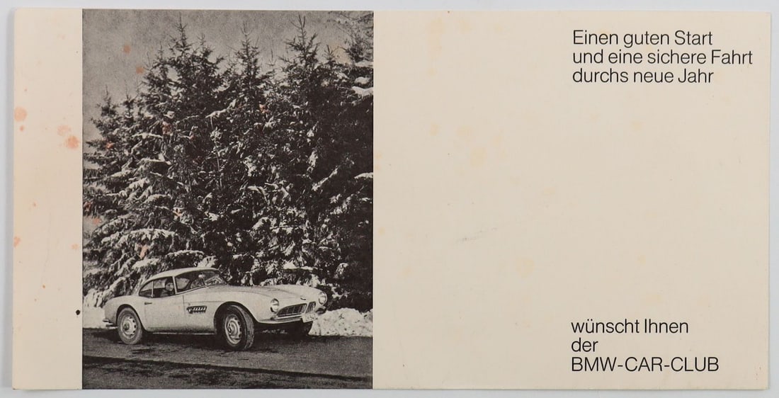 BMW BMW Car Club Christmas Card Motif BMW 507 ca. 1960: German