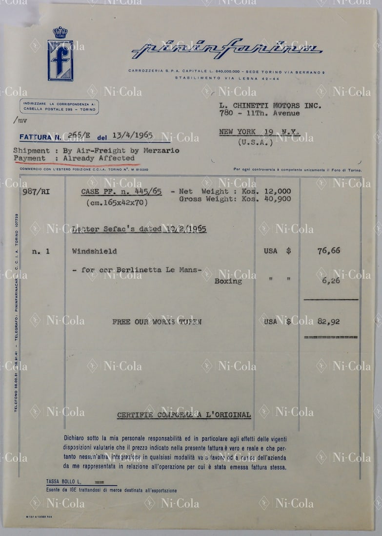 Ferrari Estate of Luigi Chinetti Motors (1 of 1)