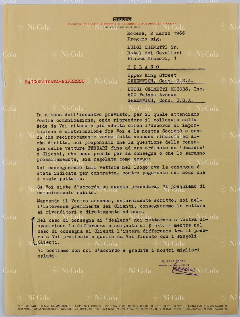 Ferrari Estate of Luigi Chinetti Motors (1 of 2)
