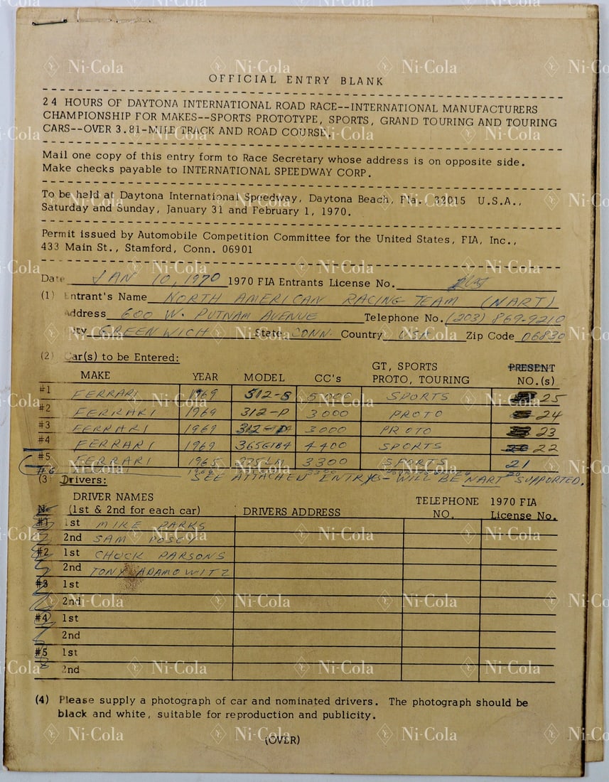 Ferrari Estate of NART Racing Team by Luigi Chinetti (1 of 2)