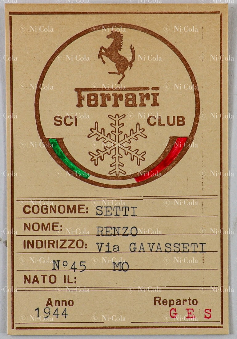 Ferrari Estate of Renzo Setti Ferrari Engineer at the Gesti (1 of 3)