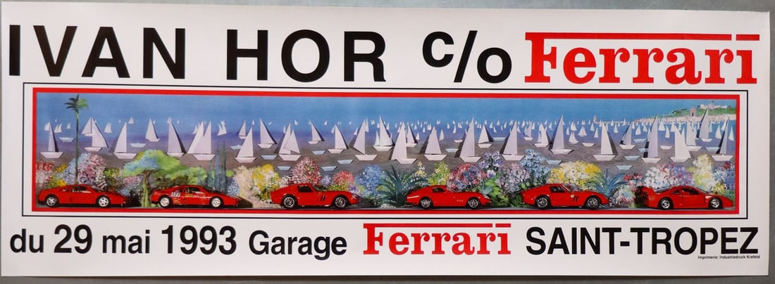 Ferrari Poster Exclusive Ferrari Meeting in St. Tropez (1 of 1)