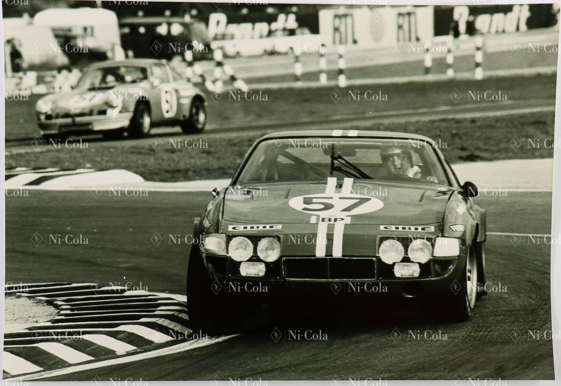 Ferrari B/W Large-Format Press Photo 24 Hours Le Mans 1972 (1 of 2)