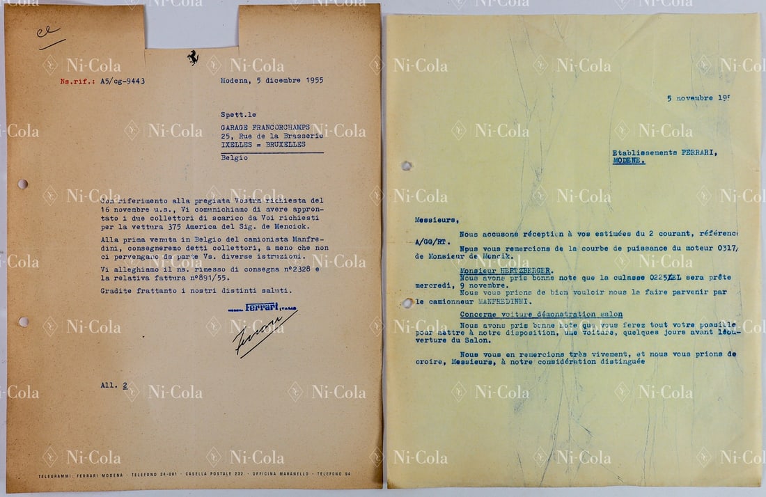 Ferrari Correspondence between Alfredo (Dino) Ferrari and G (1 of 4)