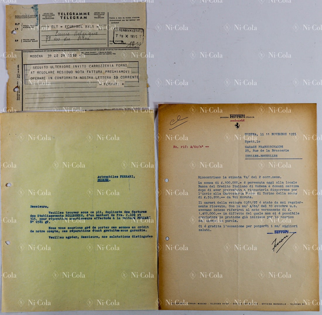 Ferrari Correspondence between Alfredo (Dino) Ferrari and G (1 of 5)