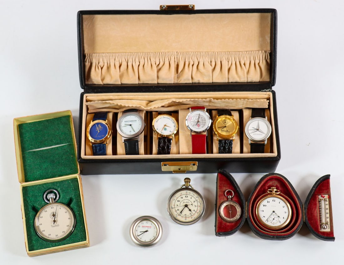 Automobilia 10-piece watches / stopwatches / pocket watches (1 of 4)