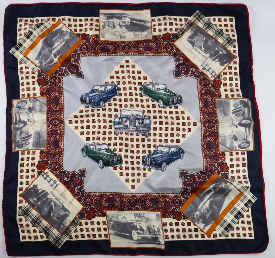 Automobilia 2x silk scarf (1 of 2)