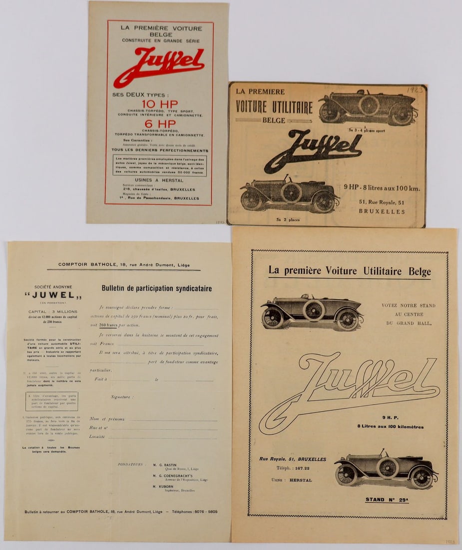 Automobilia 4-Piece Automobil Juwel Single-Sheet Brochures (1 of 2)