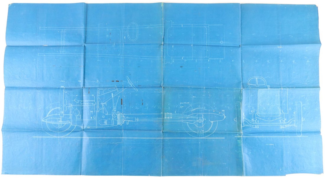 Automobilia Fabrique Nationale Blueprint from the 1920s (1 of 1)