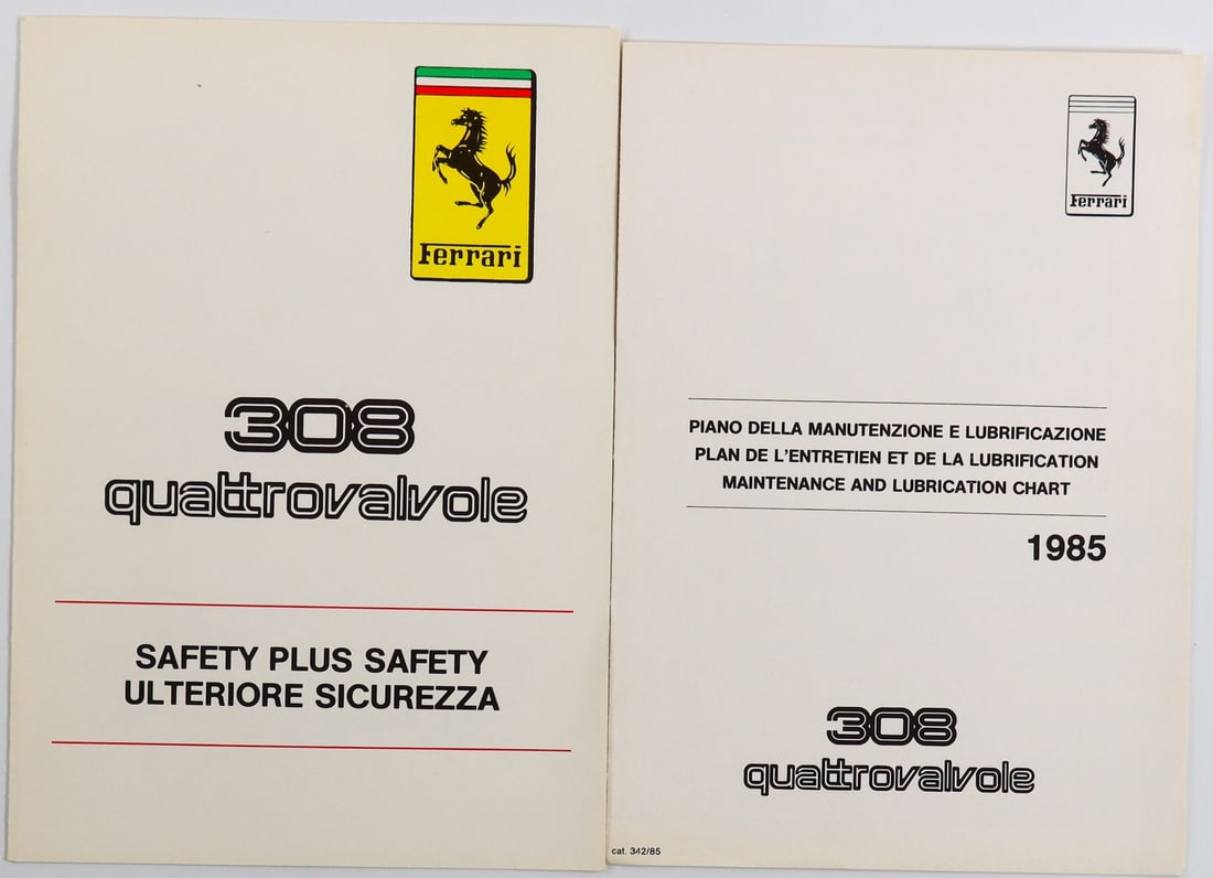 Ferrari 2 Brochures Type 308 Quattrovalvole (1 of 1)