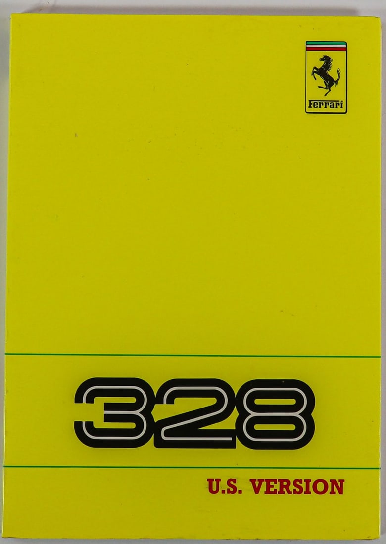 Ferrari Owner's Manual Type 328 U.S. Version from 1989 (1 of 2)