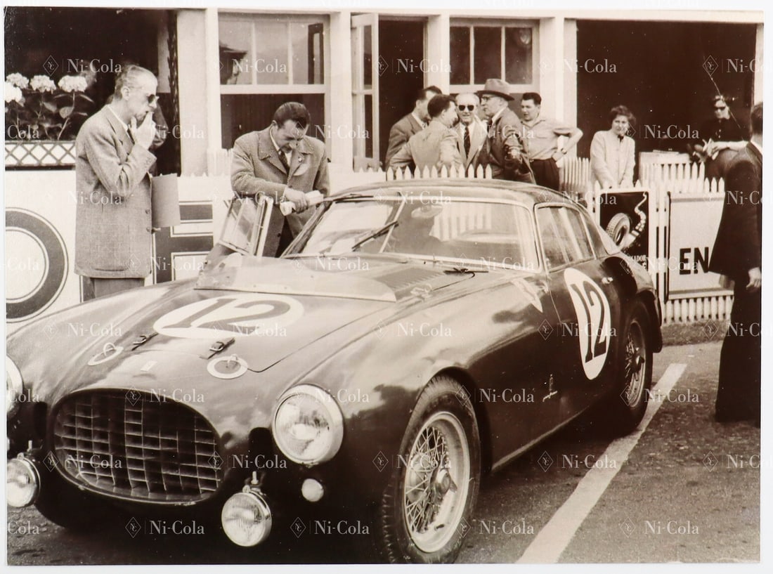 Ferrari Large-Format B/W Press Photo 24H du Mans 1953 (1 of 2)