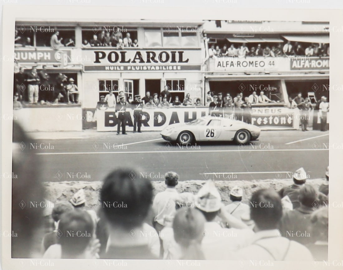 Ferrari Original B/W Photo 24H Le Mans 1965 (1 of 2)