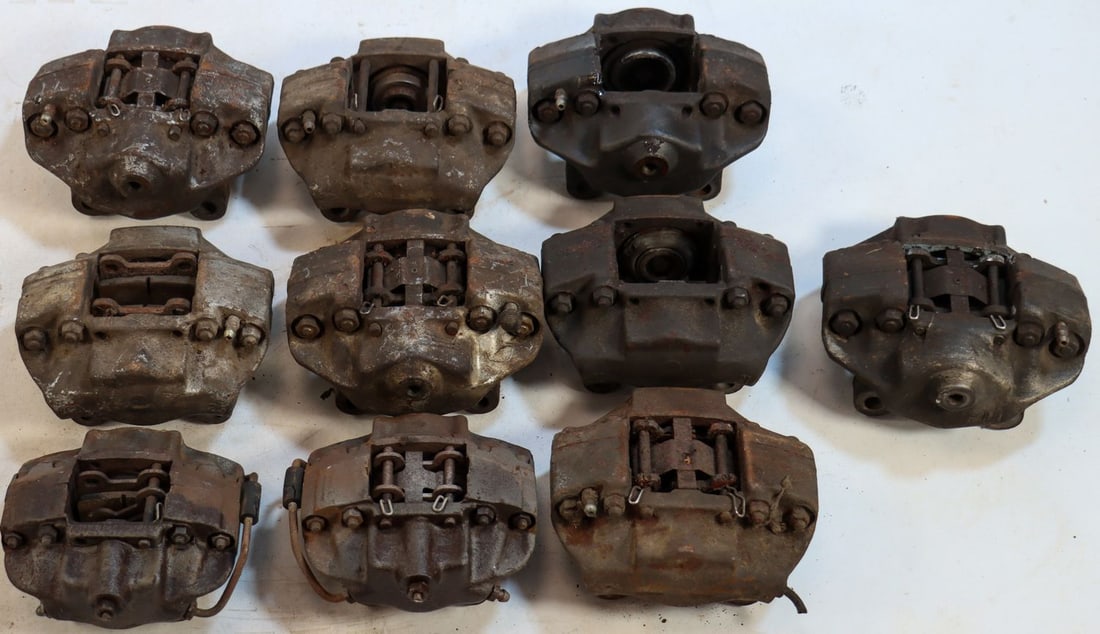 Porsche 10x brake calipers for Type 911 SWB and F-Model: Manufacturer: ATE, rear, used