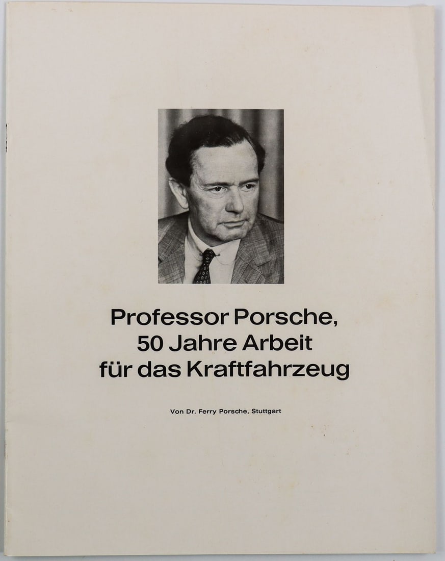 Porsche Special print 'Professor Porsche, 50 Jahre Arbeit f: 20 pages, German