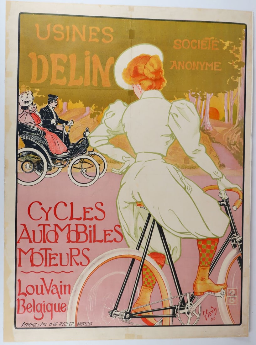 Poster Advertising poster 'Usines Delin - Cycles, Automobil (1 of 1)