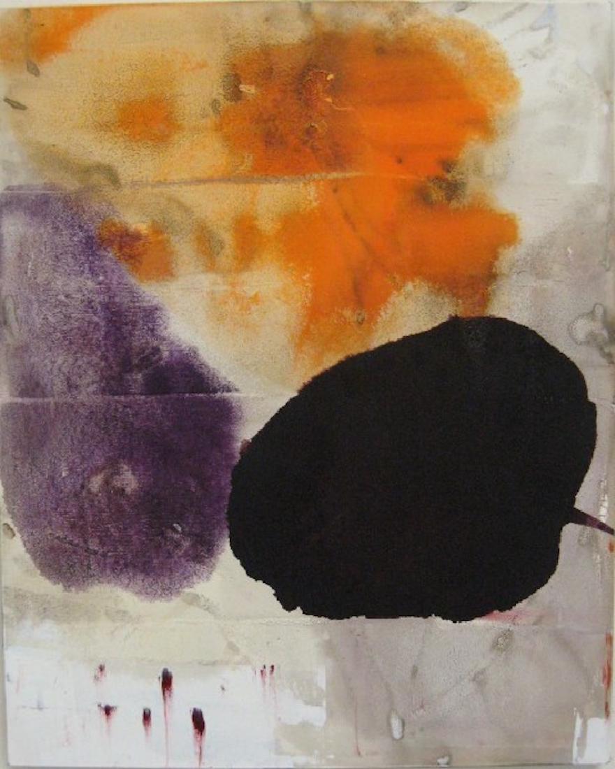 Dirk De Bruycker,"Divide I",2011,Asphalt, cobalt drier,: Dirk De Bruycker,"Divide I",2011,Asphalt, cobalt drier, gesso and oil on cotton duck canvas, 30 x 24 inches