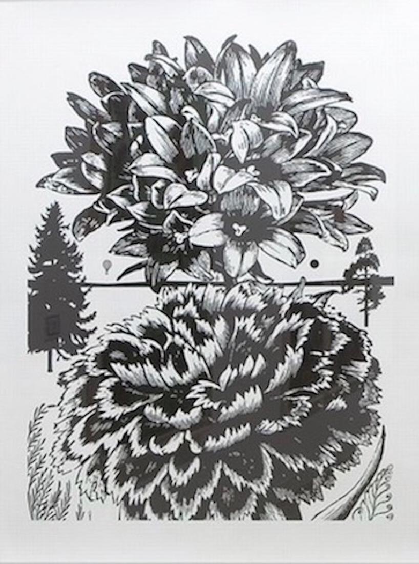 Paul Morrison,"Hesperidium", 2007,Signed and: Paul Morrison,"Hesperidium", 2007,Signed and dated,Woodcut,68 x 52 inches ,Edition of 15