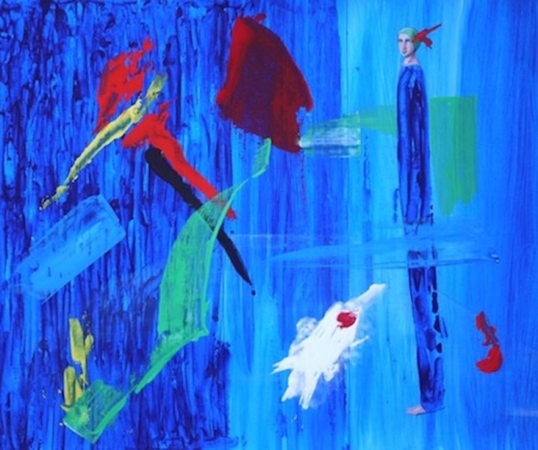 Oriano Galloni,"BLU 81", 2013,Signed on back Oriano: Oriano Galloni,"BLU 81", 2013,Signed on back Oriano Galloni 2013,Acrylic on paper,14 x 17 inches