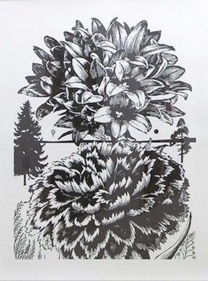 Paul Morrison,"Hesperidium", 2007,Signed and: Paul Morrison,"Hesperidium", 2007,Signed and dated,Woodcut,68 x 52 inches ,Edition of 15