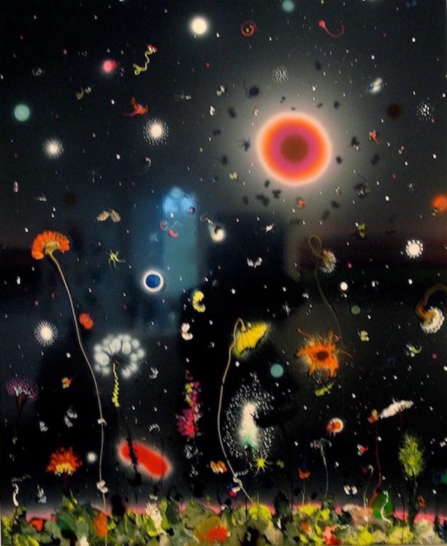 Thierry Feuz,"Summernight", 2008,Lacquer, glitter and: Thierry Feuz,"Summernight", 2008,Lacquer, glitter and acrylic on canvas,43 1/2 x 35 1/2 inches