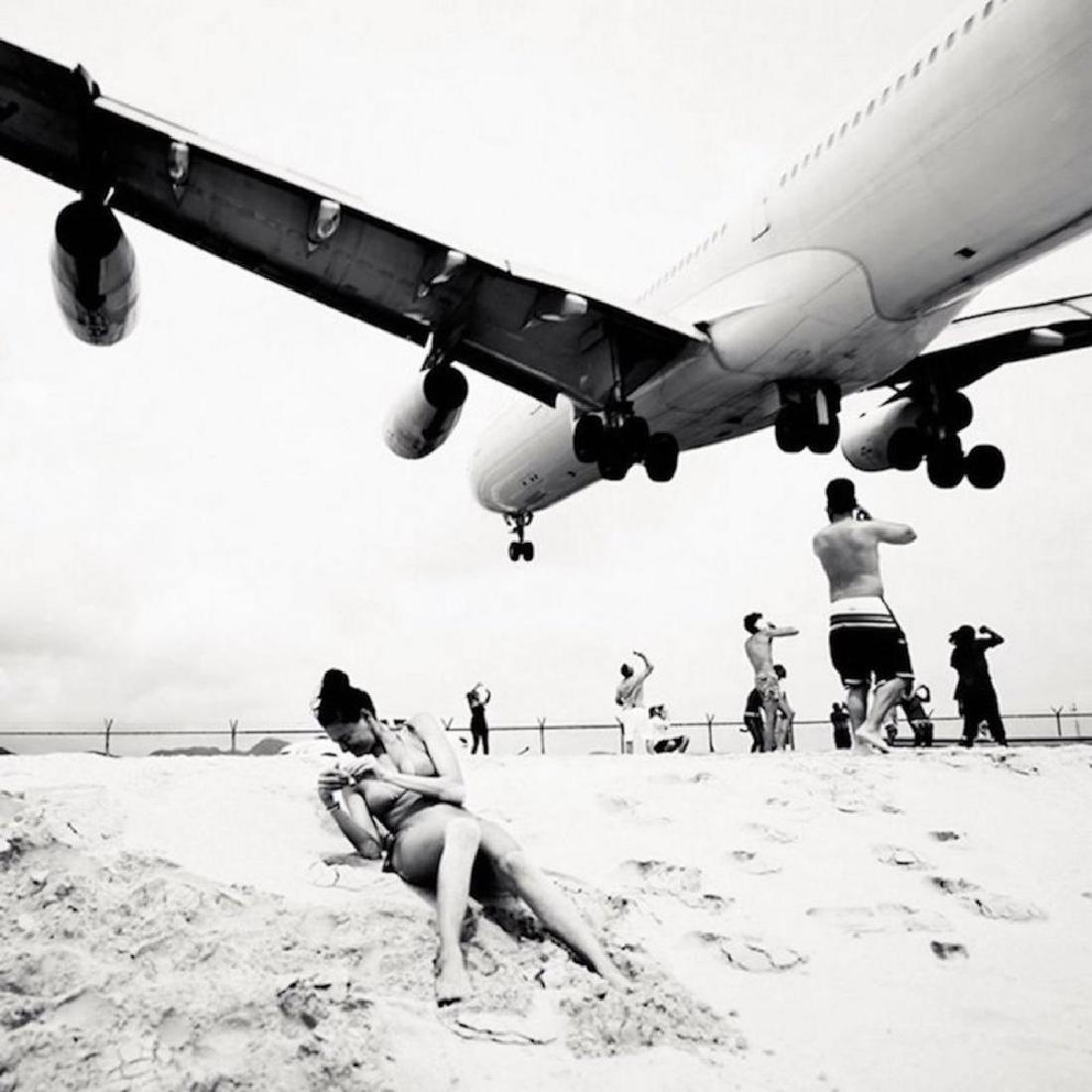 Josef Hoflehner,"Jet Airliner #04, St. Maarten",: Josef Hoflehner,"Jet Airliner #04, St. Maarten", Archival pigment ink print, Edition 4/15, 2009, 19 3/4 x 19 3/4 inches
