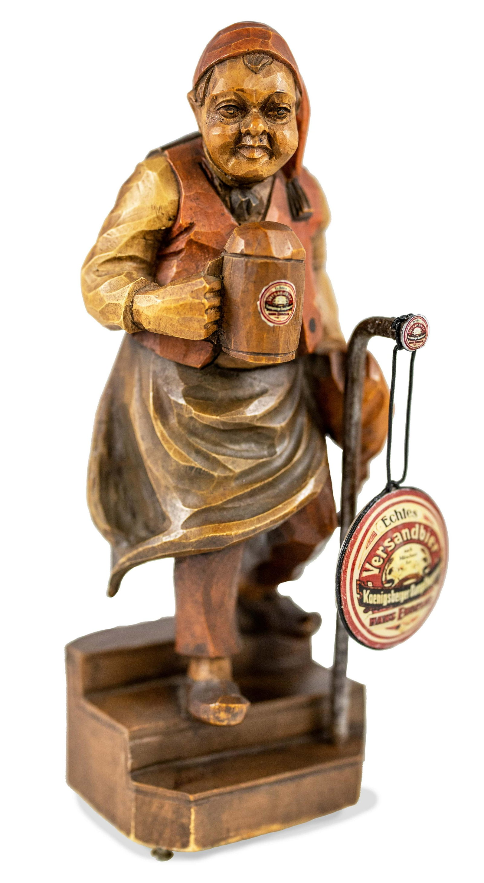 Brewer Koenigsberger Lithuania Russia: Sculpture "Brewer", thanks for 50 years of faithful service Echtes Versandbier Koenigsberger Dampfbrauerei Hans Engeike meistrui-aludariui Wilhelmui Brumshagenui. Germany. 1939-1944 m.With records - "