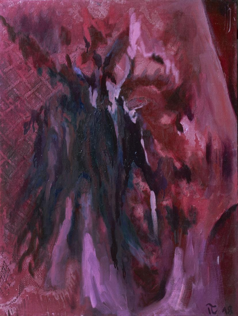 Ieva Tulaite Lithuania Lithuanian: Ieva Tulaite (g. 1997)Uzuolaida 2018, drb., misri technika, 80 x 60